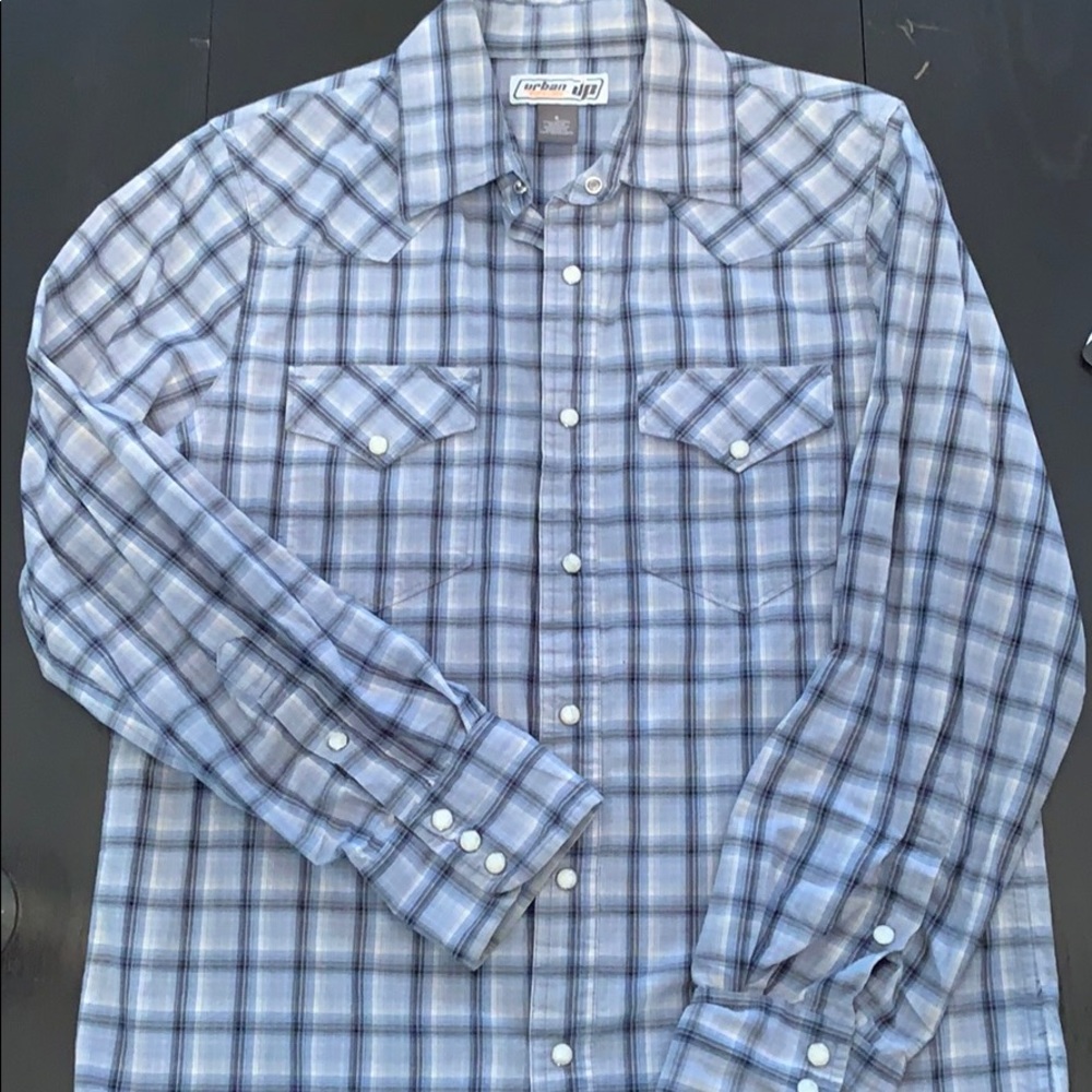 Urban up pipeline men’s long sleeve pearl snap